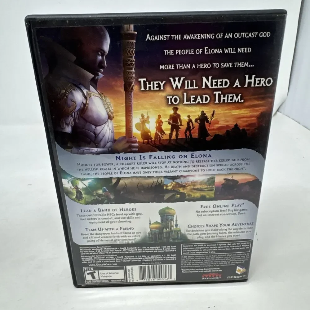 Guild Wars: Nightfall‎ - PC - Video Game - GOOD Includes Slip Cover